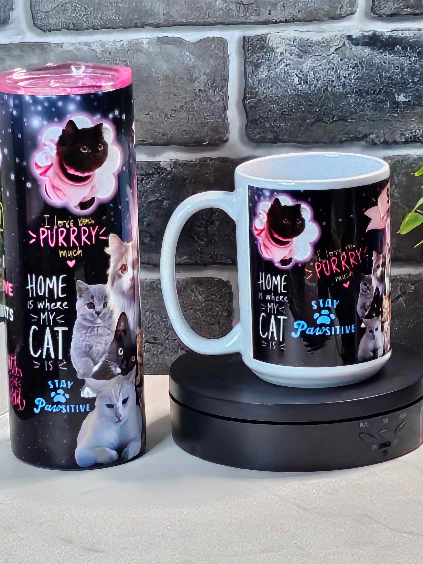 CATS RULE THE WORLD (Personalized) 20oz Tumbler  or 15oz Ceramic Mug