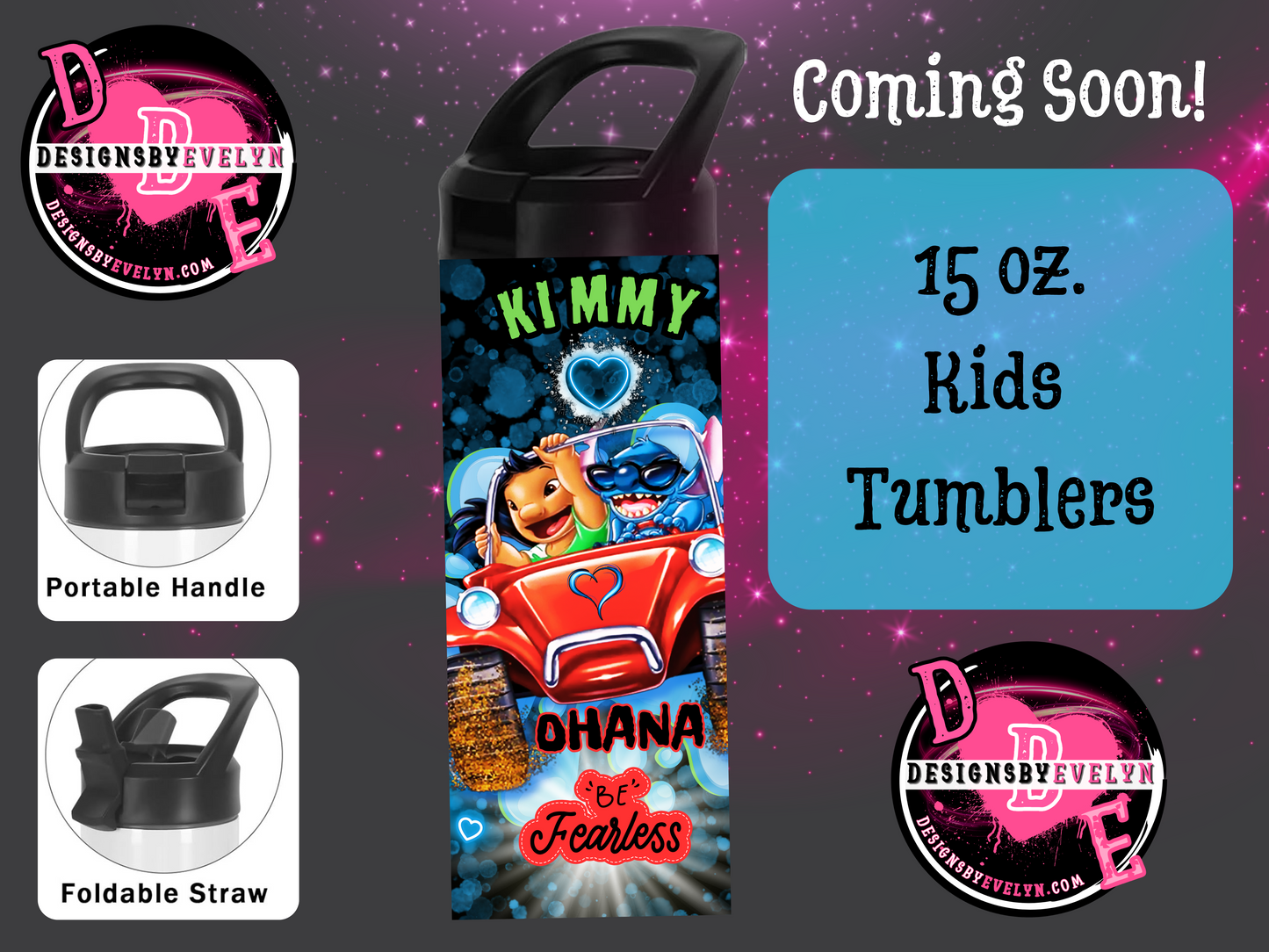 KIDS TUMBLER LILO & STITCH (Personalization) 15oz