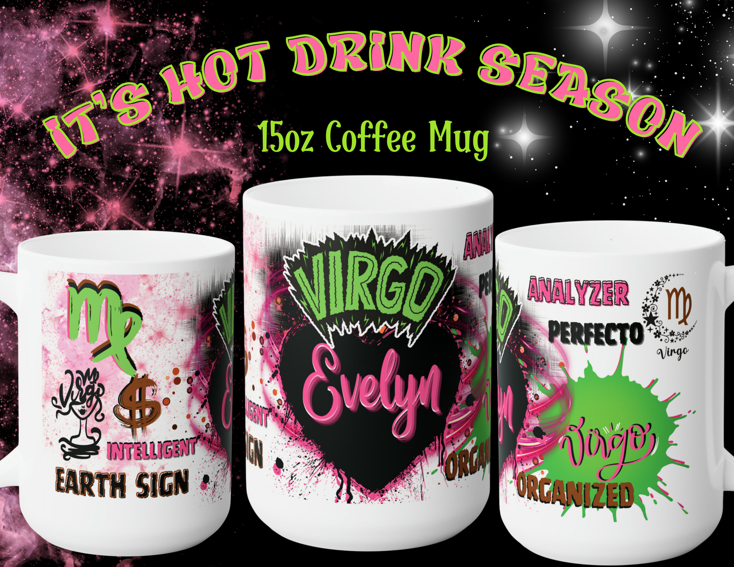 VIRGO ZODIAC MUG (150z ) Personalized