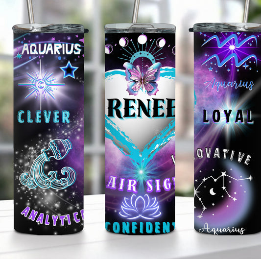 AQUARIUS ZODIAC (Personalized) 20oz Tumbler