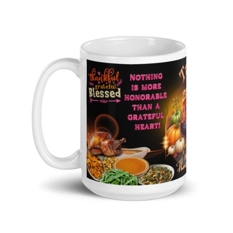 THANKSGIVING MUG (Personalized ) 15oz