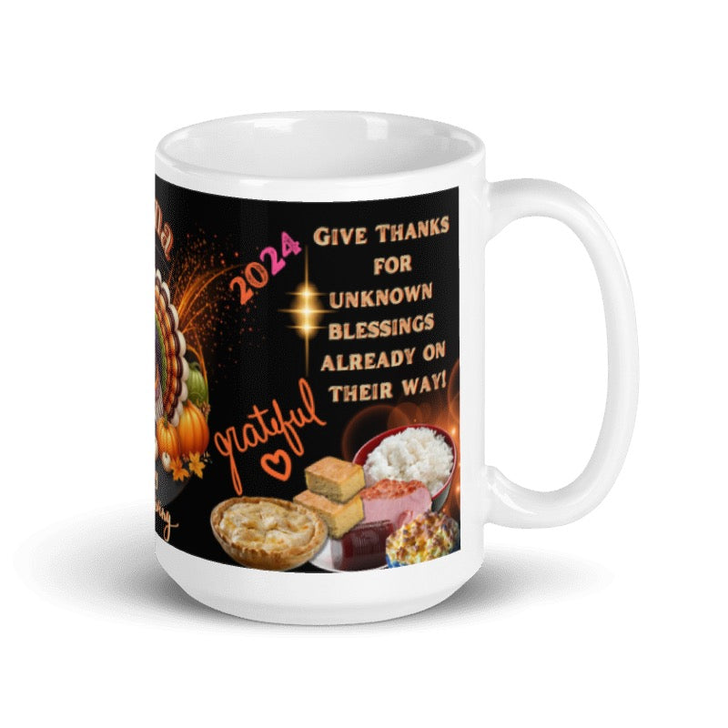 THANKSGIVING MUG (Personalized ) 15oz